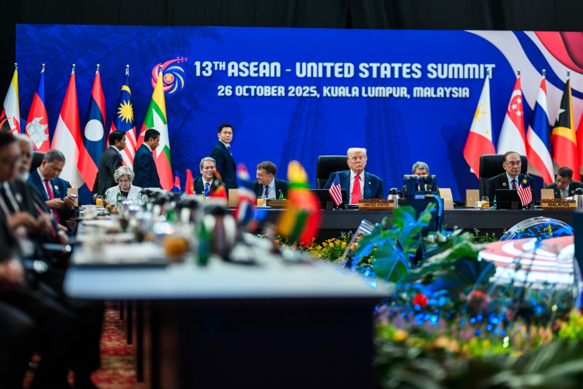 President Donald Trump attends the ASEAN Summit at the Kuala Lumpur Convention Center Sunday, October 25, 2025, in Kuala Lumpur, Malaysia. (Official White House Photo by Daniel Torok)