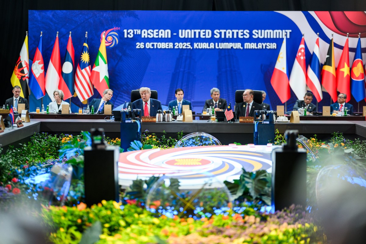 President Donald Trump attends the ASEAN Summit at the Kuala Lumpur Convention Center Sunday, October 25, 2025, in Kuala Lumpur, Malaysia. (Official White House Photo by Daniel Torok)