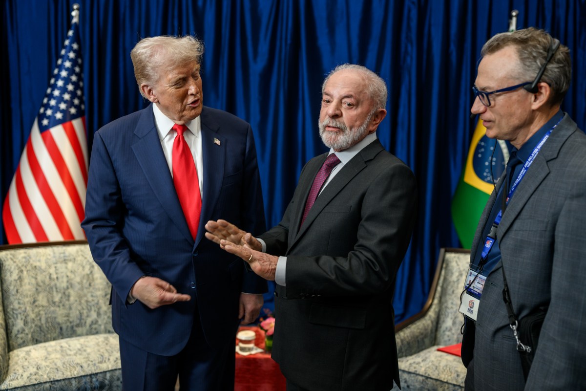 President Donald Trump meets with Brazilian President Luiz Inacio da Silva during the ASEAN Summit at the Kuala Lumpur Convention Center Sunday, October 25, 2025, in Kuala Lumpur, Malaysia. (Official White House Photo by Daniel Torok)