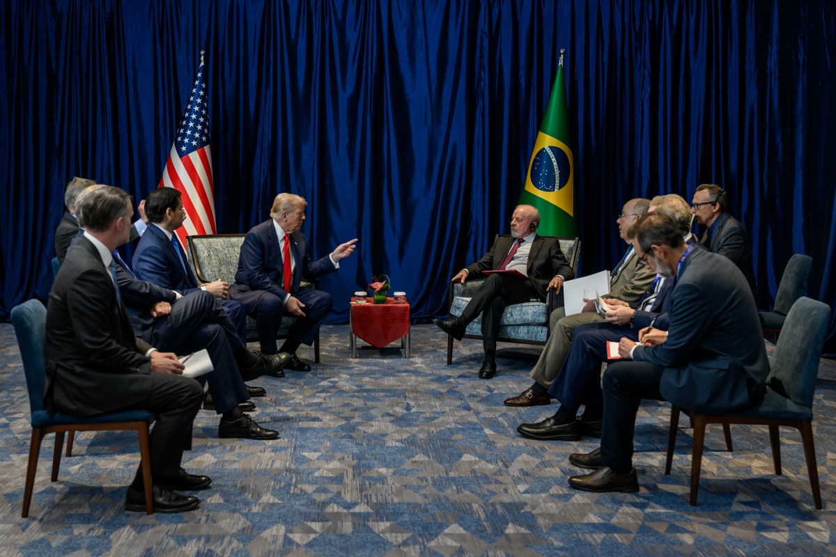 President Donald Trump meets with Brazilian President Luiz Inacio da Silva during the ASEAN Summit at the Kuala Lumpur Convention Center Sunday, October 25, 2025, in Kuala Lumpur, Malaysia. (Official White House Photo by Daniel Torok)