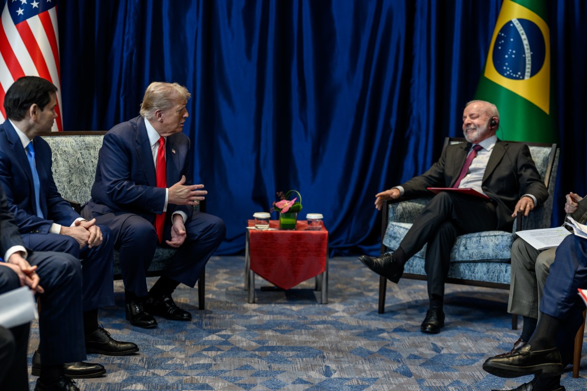 President Donald Trump meets with Brazilian President Luiz Inacio da Silva during the ASEAN Summit at the Kuala Lumpur Convention Center Sunday, October 25, 2025, in Kuala Lumpur, Malaysia. (Official White House Photo by Daniel Torok)