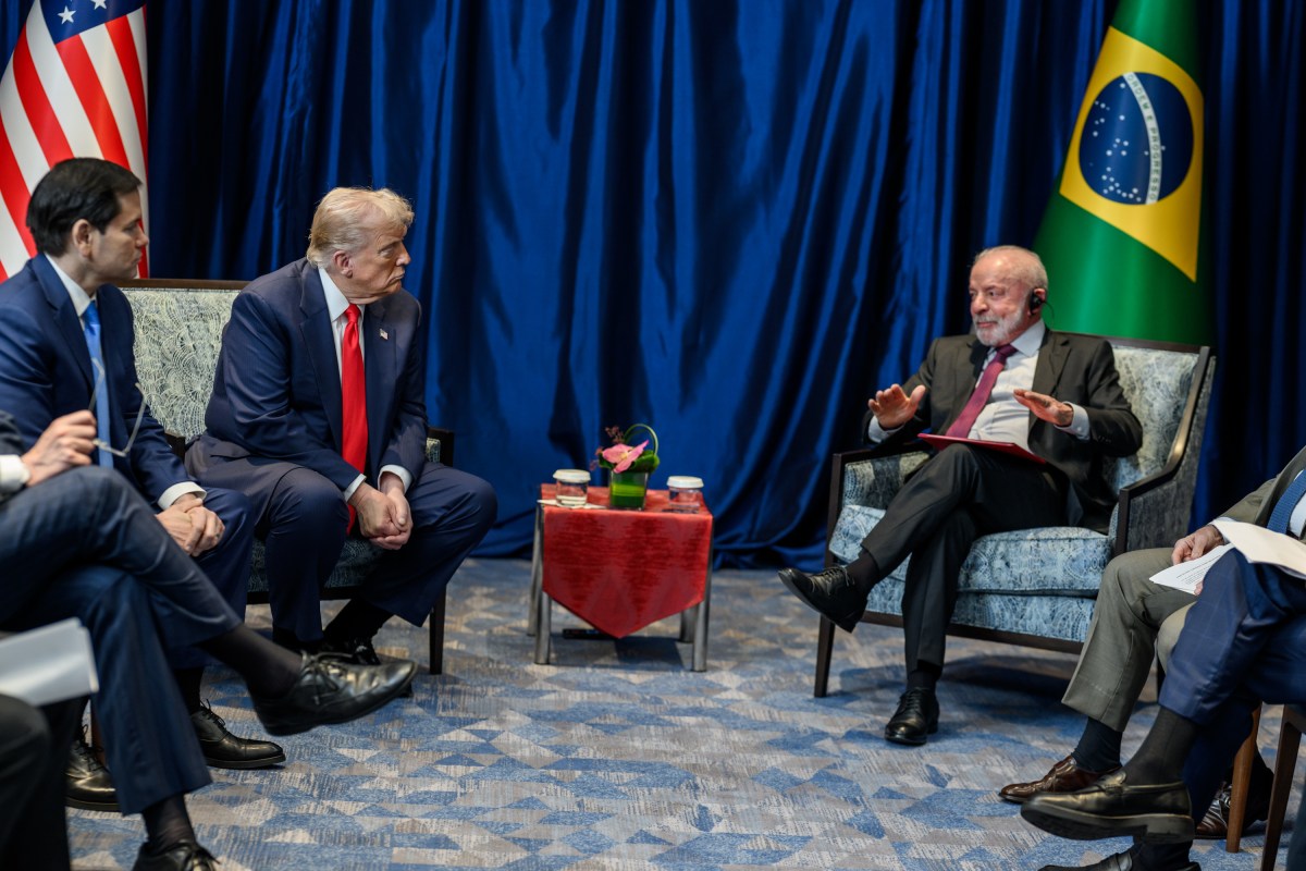 President Donald Trump meets with Brazilian President Luiz Inacio da Silva during the ASEAN Summit at the Kuala Lumpur Convention Center Sunday, October 25, 2025, in Kuala Lumpur, Malaysia. (Official White House Photo by Daniel Torok)