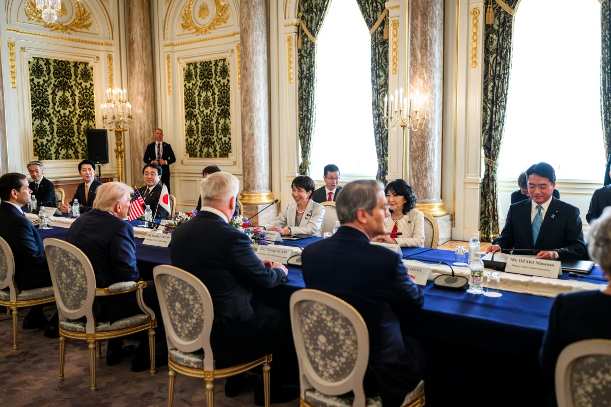 President Donald Trump participates in a bilateral meeting with Japanese Prime Minister Sanae Takaichi, Tuesday, October 28, 2025, at Akasaka Palace in Tokyo, Japan. (Official White House Photo by Daniel Torok)