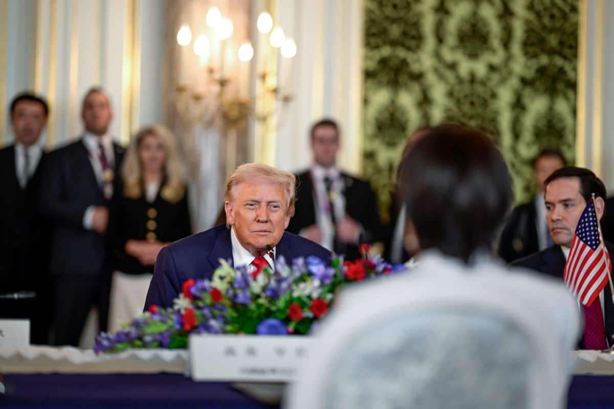 President Donald Trump participates in a bilateral meeting with Japanese Prime Minister Sanae Takaichi, Tuesday, October 28, 2025, at Akasaka Palace in Tokyo, Japan. (Official White House Photo by Daniel Torok)