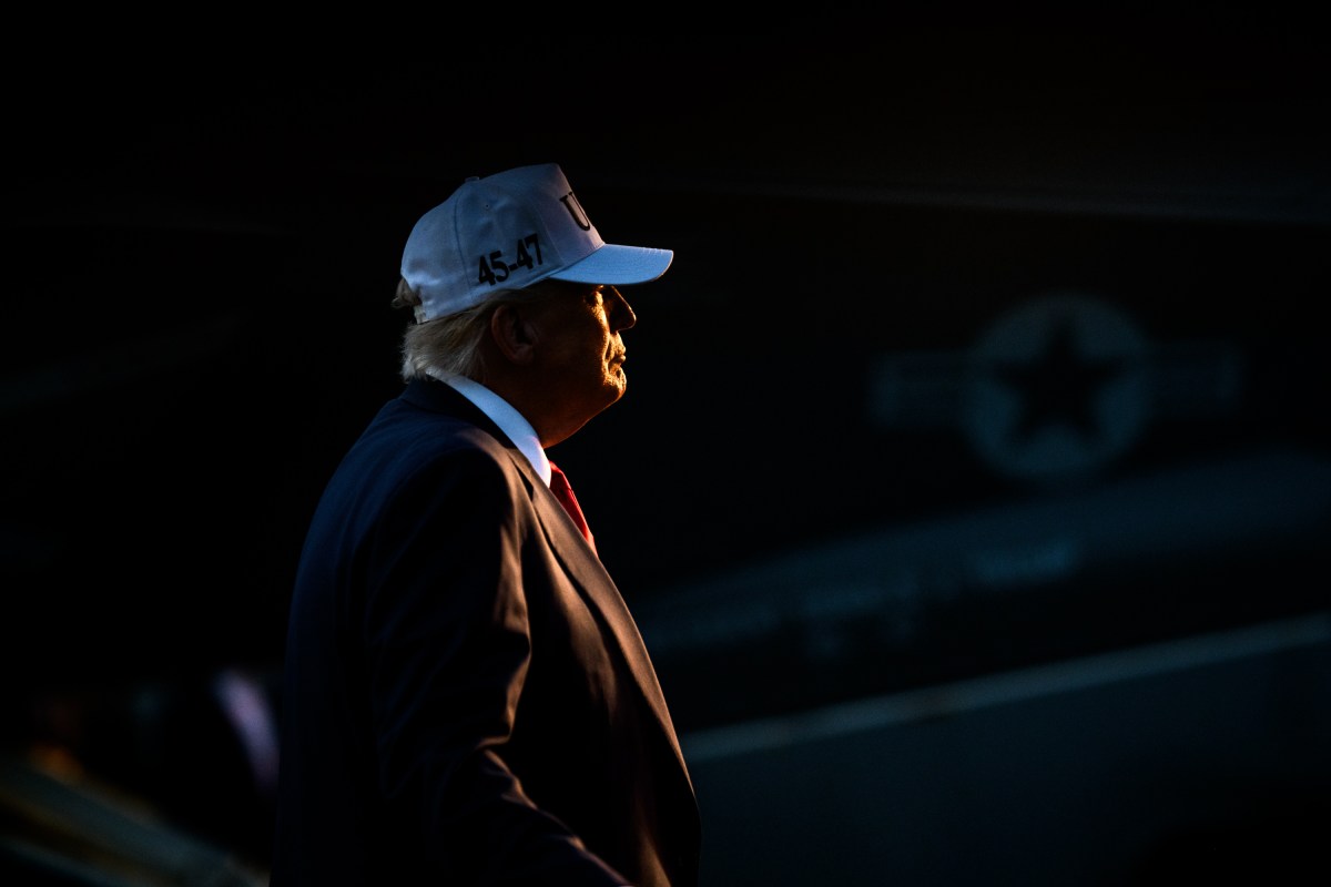 President Donald Trump greets U.S. Navy sailors after delivering a speech aboard the USS George Washington at Yokosuka Naval Base, Japan on Tuesday, October 28, 2025. (Official White House Photo by Daniel Torok)