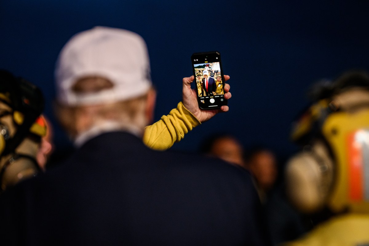 President Donald Trump greets U.S. Navy sailors after delivering a speech aboard the USS George Washington at Yokosuka Naval Base, Japan on Tuesday, October 28, 2025. (Official White House Photo by Daniel Torok)