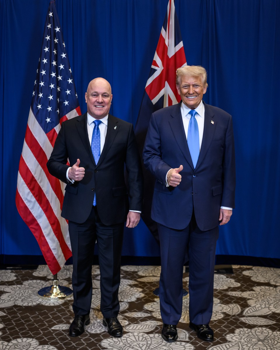 President Donald Trump participates in a pull-aside meeting with Prime Minister Christopher Luxon of New Zealand at the Hilton Gyeongju, South Korea on Wednesday, October 29, 2025, on the margins of APEC 2025. (Official White House Photo by Daniel Torok)