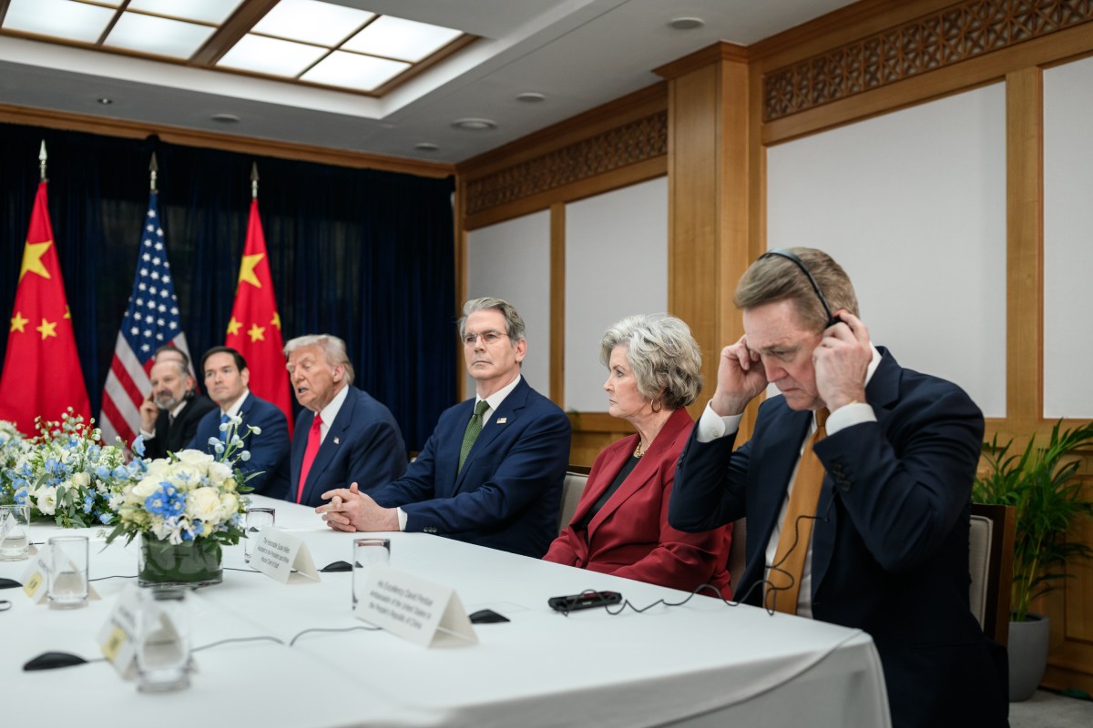 President Donald Trump participates in a bilateral meeting with Chinese President Xi Jinping at the Gimhae International Airport terminal, Thursday, October 30, 2025, in Busan, South Korea. (Official White House Photo by Daniel Torok)