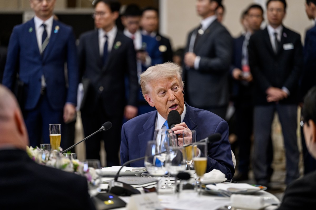 President Donald Trump attends a dinner in his honor hosted by President Lee Jae Myung of the Republic of Korea, on Wednesday, October 29, 2025, at the Hilton Hotel in Gyeongju, South Korea. (Official White House Photo by Molly Riley)