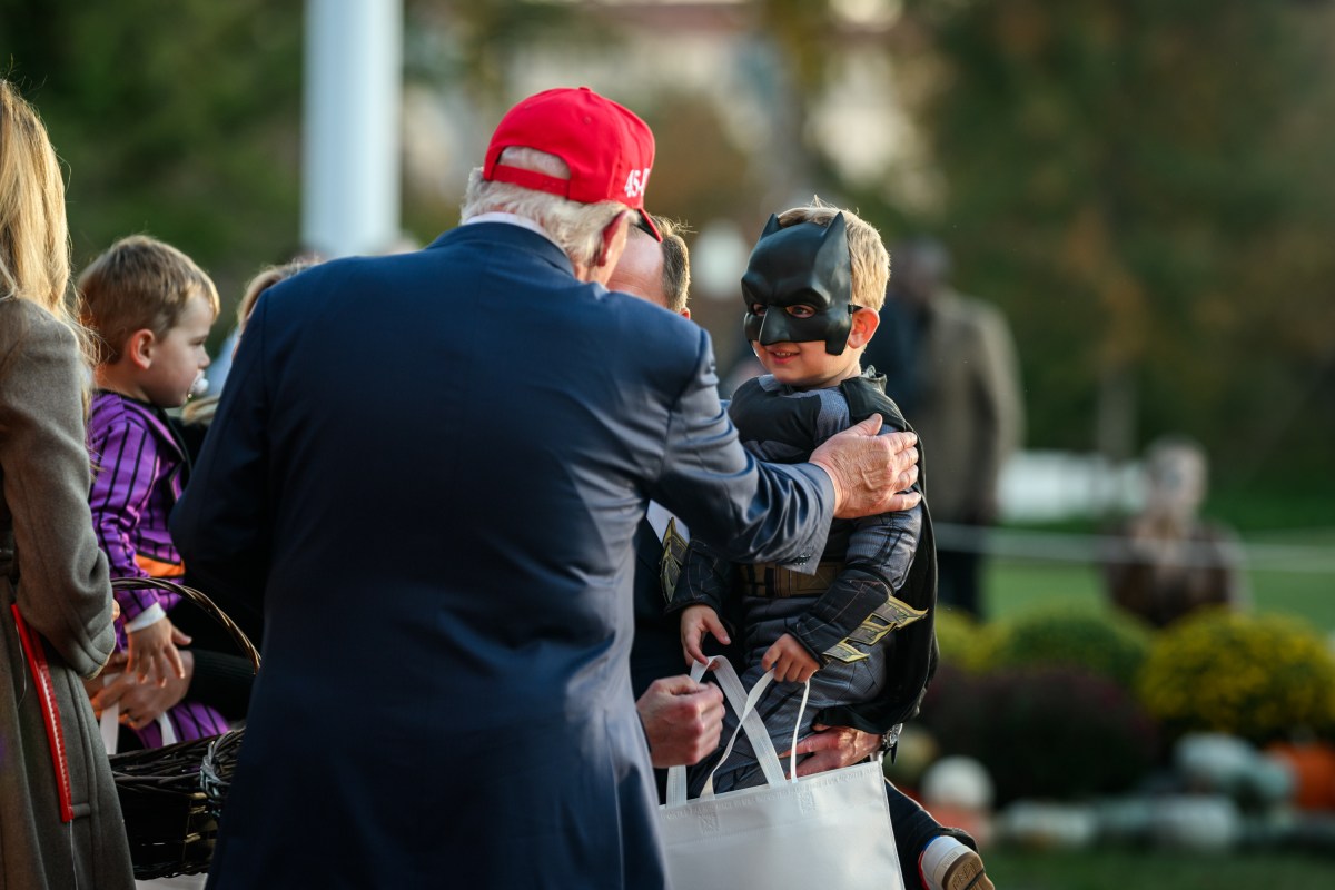 President Donald Trump and First Lady Melania Trump participate in a Halloween event on the South Lawn of the White House, Thursday, October 30, 2025. (Official White House Photo by Daniel Torok)