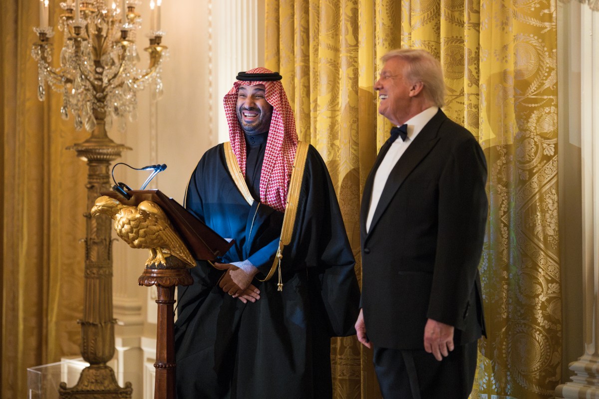 Crown Prince and Prime Minister Mohammed bin Salman Al Saud of Saudi Arabia delivers remarks at a dinner held in his honor, Tuesday, November 18, 2025, in the East Room of the White House. (Official White House Photo by Andrea Hanks)