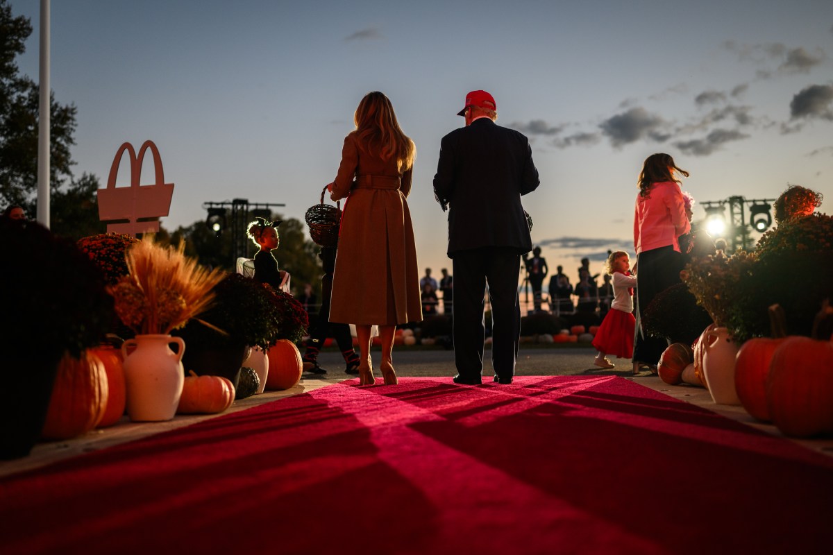 President Donald Trump and First Lady Melania Trump participate in a Halloween event on the South Lawn of the White House, Thursday, October 30, 2025. (Official White House Photo by Daniel Torok)