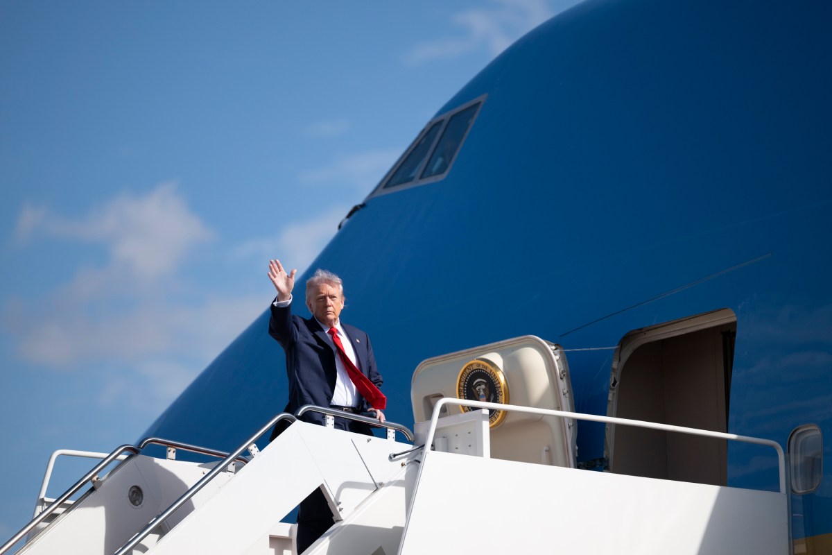 President Donald Trump boards Air Force One at Joint Base Andrews, Maryland on Friday, October 31, 2025, en route Palm Beach International Airport, Florida.
(Official White House Photo by Joyce N. Boghosian)
