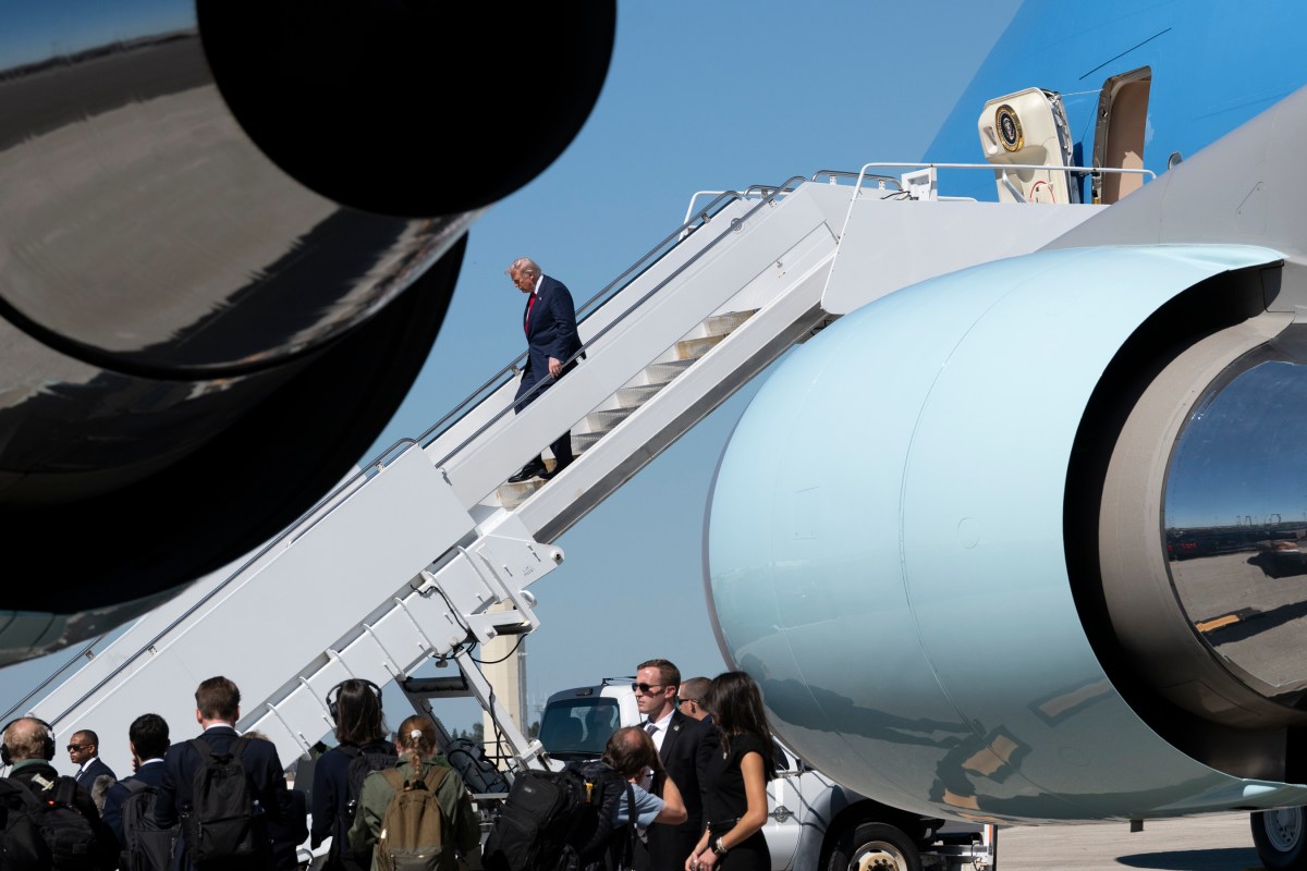 President Donald Trump disembarks Air Force One at Palm Beach International Airport, Florida on Friday, October 31, 2025, and departs for the Mar-a-Lago Club.(Official White House Photo by Joyce N. Boghosian)