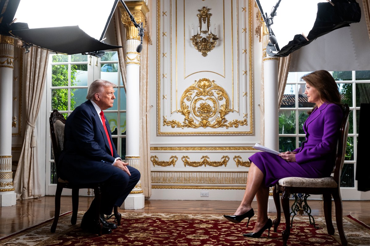 President Donald Trump participates in a “60 Minutes” interview with Norah O’Donnell, Friday, October 31, 2025, at the Mar-a-Lago Club in Palm Beach, Florida.(Official White House Photo by Joyce N. Boghosian)