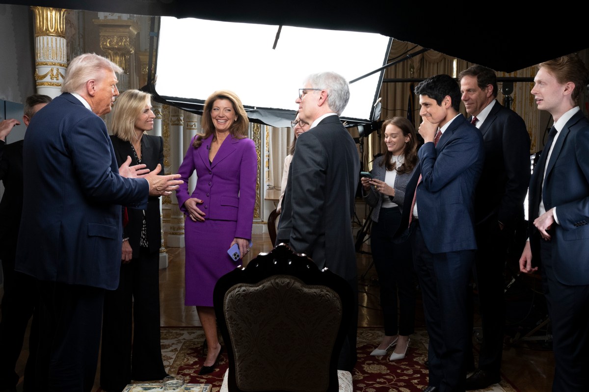 President Donald Trump participates in a “60 Minutes” interview with Norah O’Donnell, Friday, October 31, 2025, at the Mar-a-Lago Club in Palm Beach, Florida.(Official White House Photo by Joyce N. Boghosian)