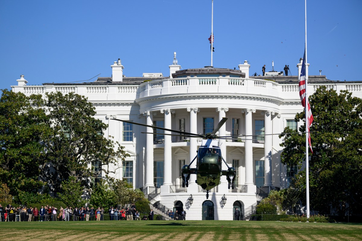President Donald Trump departs the White House en route to Miami to deliver remarks at the America Business Forum, Wednesday, November 5, 2025. (Official White House Photo by Daniel Torok)