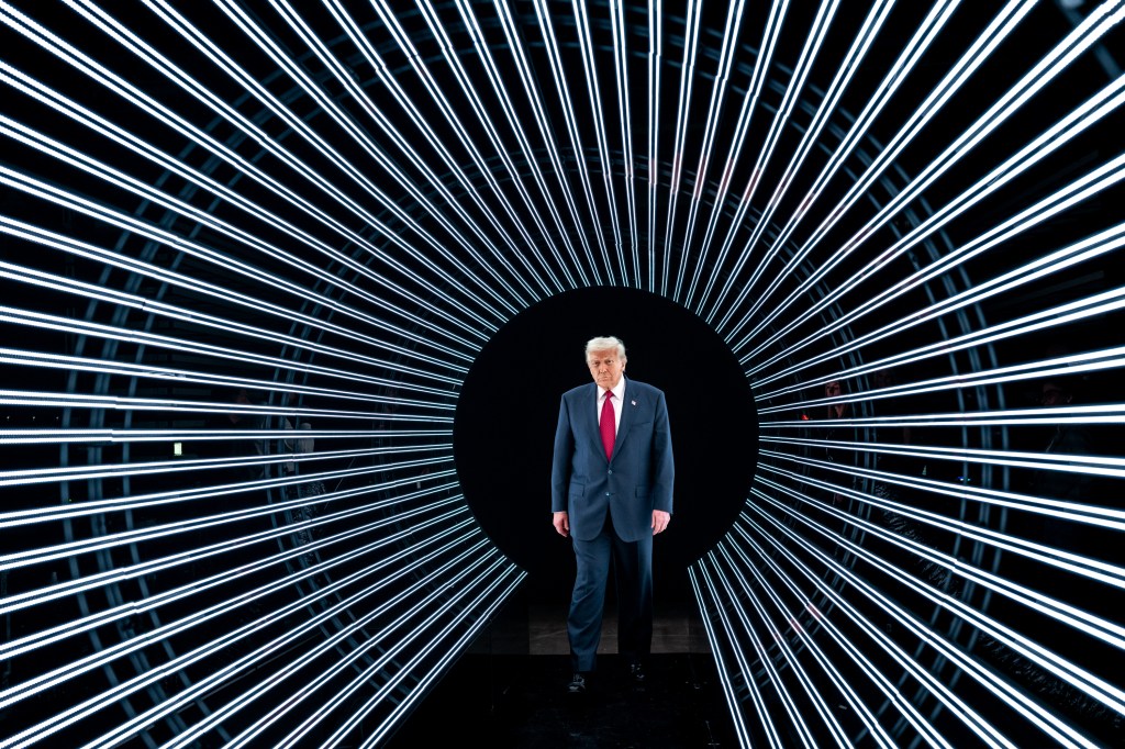 President Donald Trump arrives on stage to deliver remarks at the America Business Forum Miami at the Kaseya Center in Miami, Florida, Wednesday, November 5, 2025. (Official White House Photo by Molly Riley)