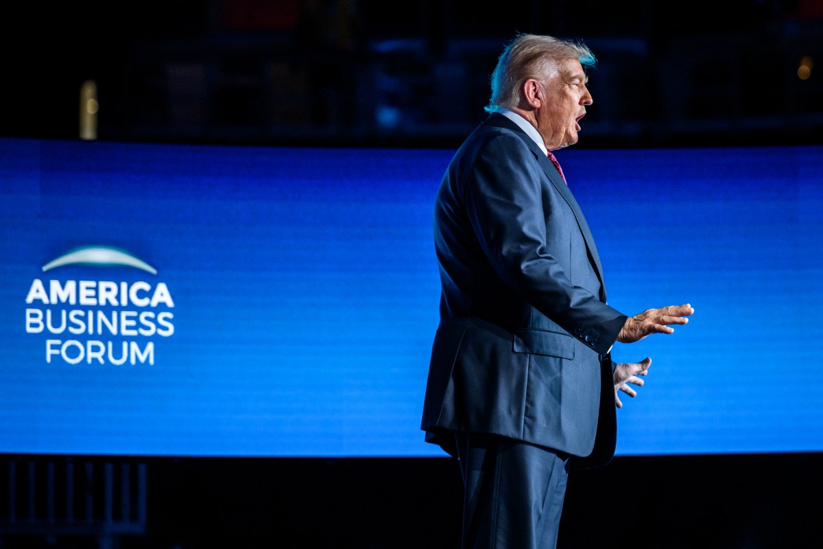 President Donald Trump arrives on stage to deliver remarks at the America Business Forum Miami at the Kaseya Center in Miami, Florida, Wednesday, November 5, 2025. (Official White House Photo by Molly Riley)