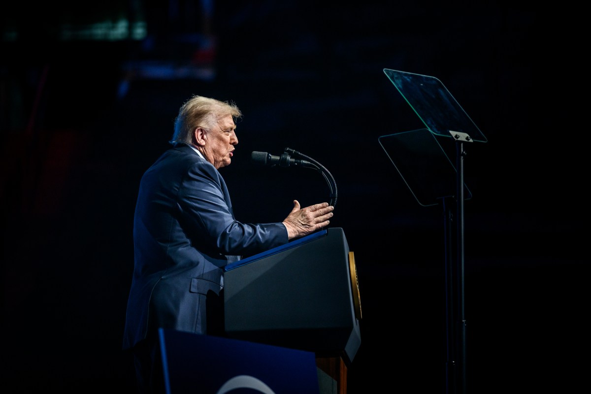 President Donald Trump delivers remarks at the America Business Forum Miami at the Kaseya Center in Miami, Florida, Wednesday, November 5, 2025. (Official White House Photo by Molly Riley)