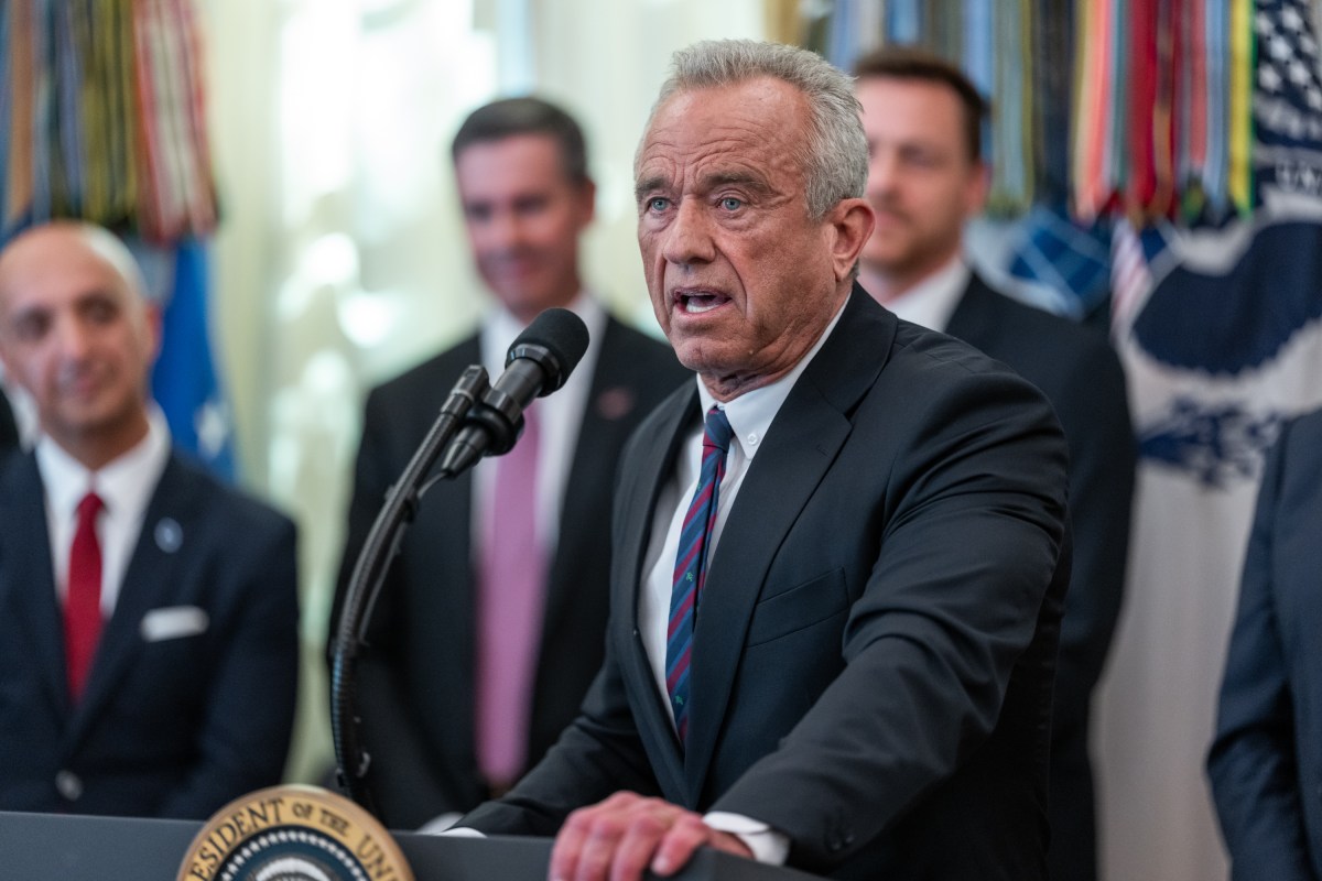 HHS Secretary Robert F. Kennedy, Jr. delivers remarks after President Donald Trump’s announcement on lowering drug prices in the Oval Office, Thursday, November 6, 2025. (Official White House Photo by Abe McNatt)