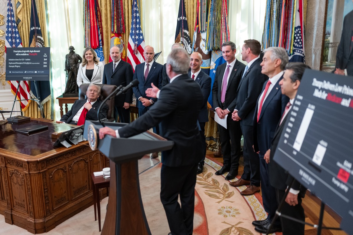 HHS Secretary Robert F. Kennedy, Jr. delivers remarks after President Donald Trump’s announcement on lowering drug prices in the Oval Office, Thursday, November 6, 2025. (Official White House Photo by Abe McNatt)
