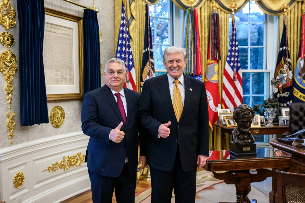 President Donald Trump and Hungarian Prime Minister Viktor Orban pose for a photo in the Oval Office, Friday, November 7, 2025. (Official White House Photo by Daniel Torok)