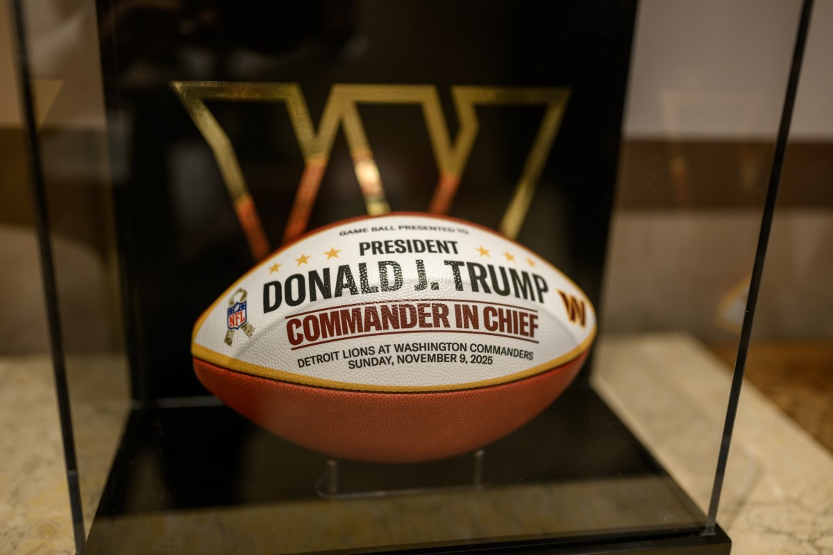 President Donald Trump arrives to an NFL game between the Washington Commanders and Detroit Lions at Northwest Stadium in Landover, Maryland, Sunday, November 9, 2025. (Official White House Photo by Daniel Torok)