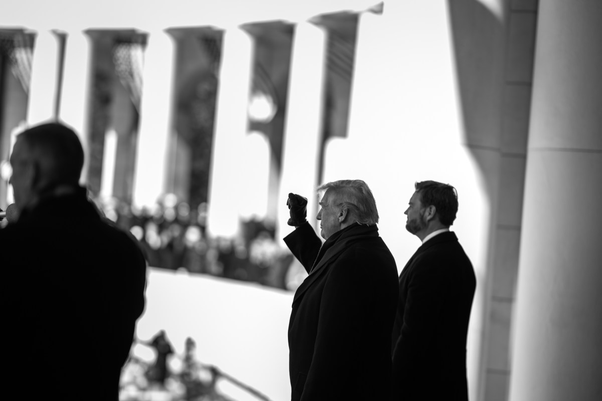 President Donald Trump and Vice President JD Vance participate in a Veterans Day ceremony at the Memorial Amphitheater at Arlington National Cemetery, Tuesday, November 11, 2025, in Arlington, Virginia. (Official White House Photo by Daniel Torok)