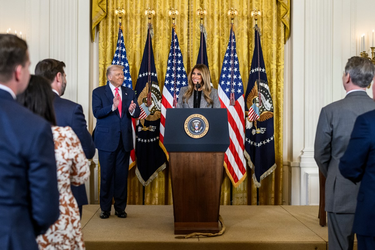 First Lady Melania Trump delivers remarks at a “Fostering the Future” event in the East Room of the White House, Thursday, November 13, 2025. (Official White House Photo by Joyce N. Boghosian)