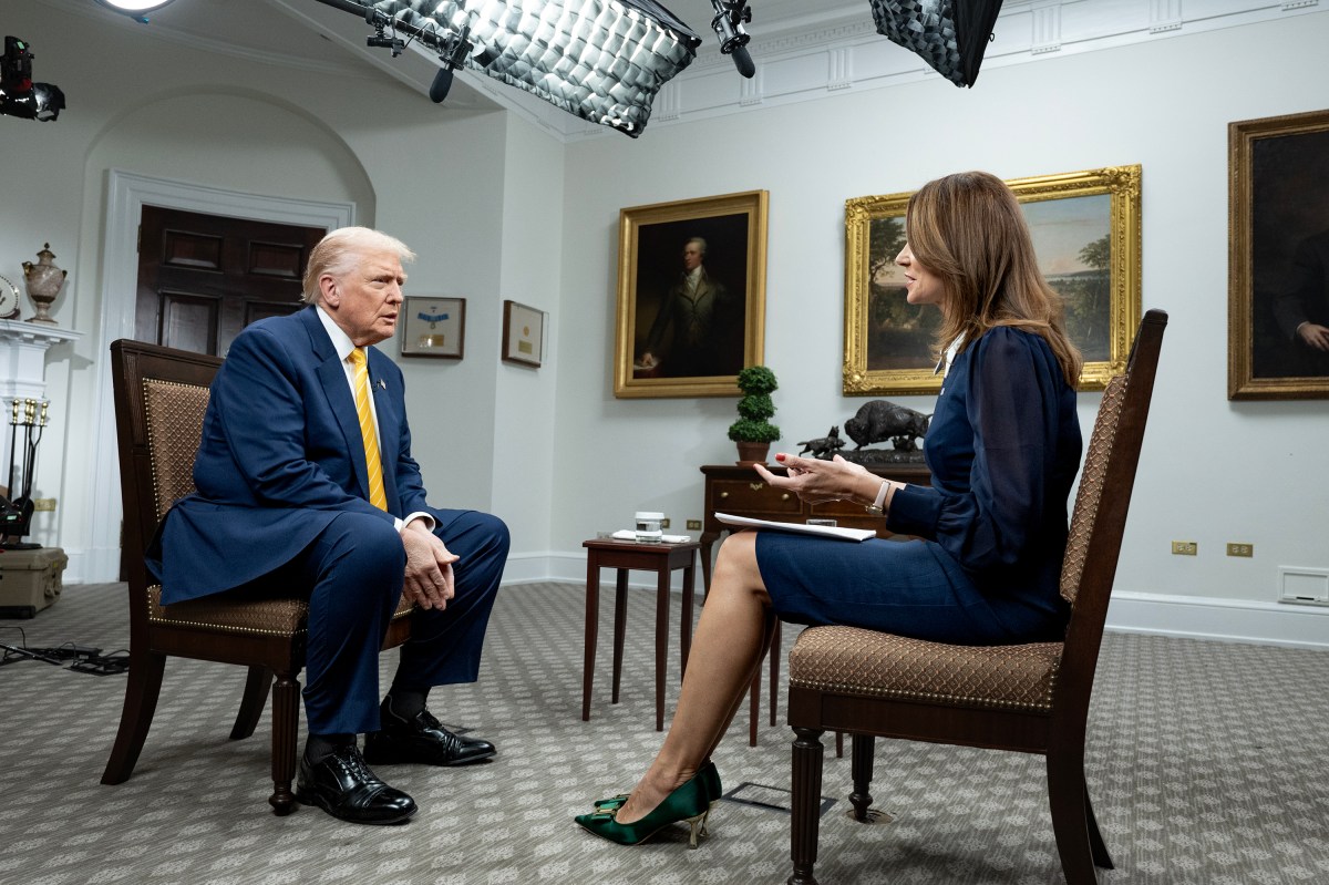 President Donald Trump participates in an interview with Bev Turner of GB News on Friday, November 14, 2025, in the Roosevelt Room of the White House. (Official White House Photo by Joyce N. Boghosian).
