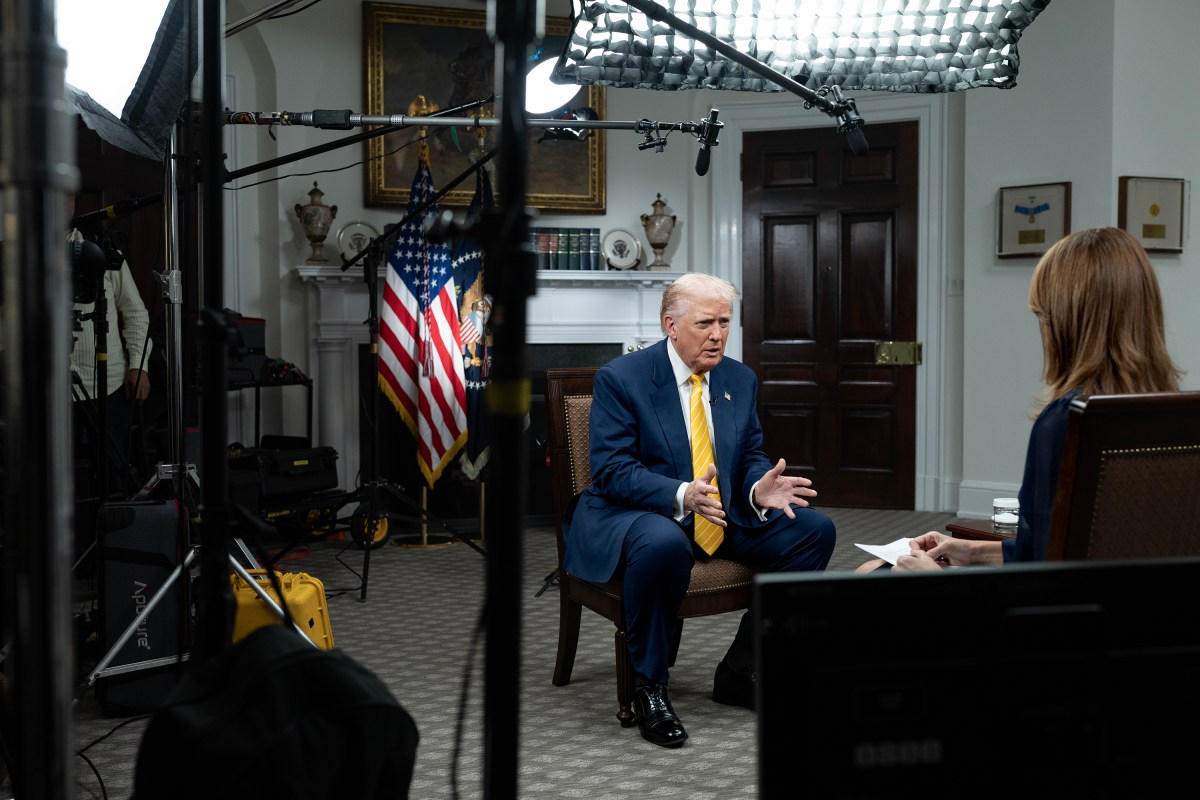 President Donald Trump participates in an interview with Bev Turner of GB News on Friday, November 14, 2025, in the Roosevelt Room of the White House. (Official White House Photo by Joyce N. Boghosian).