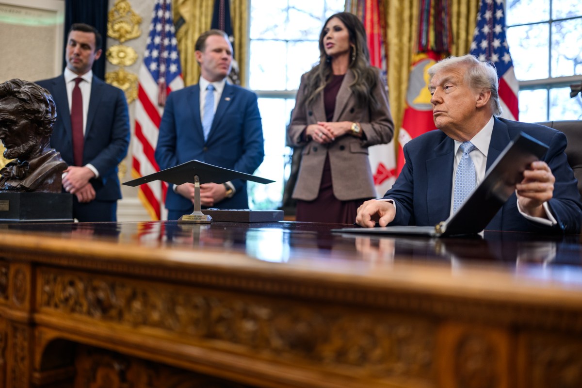 President Donald Trump addresses members of the media after meeting with the White House Task Force on the 2026 FIFA World Cup, Monday, November 17, 2025, in the Oval Office. (Official White House Photo by Daniel Torok)