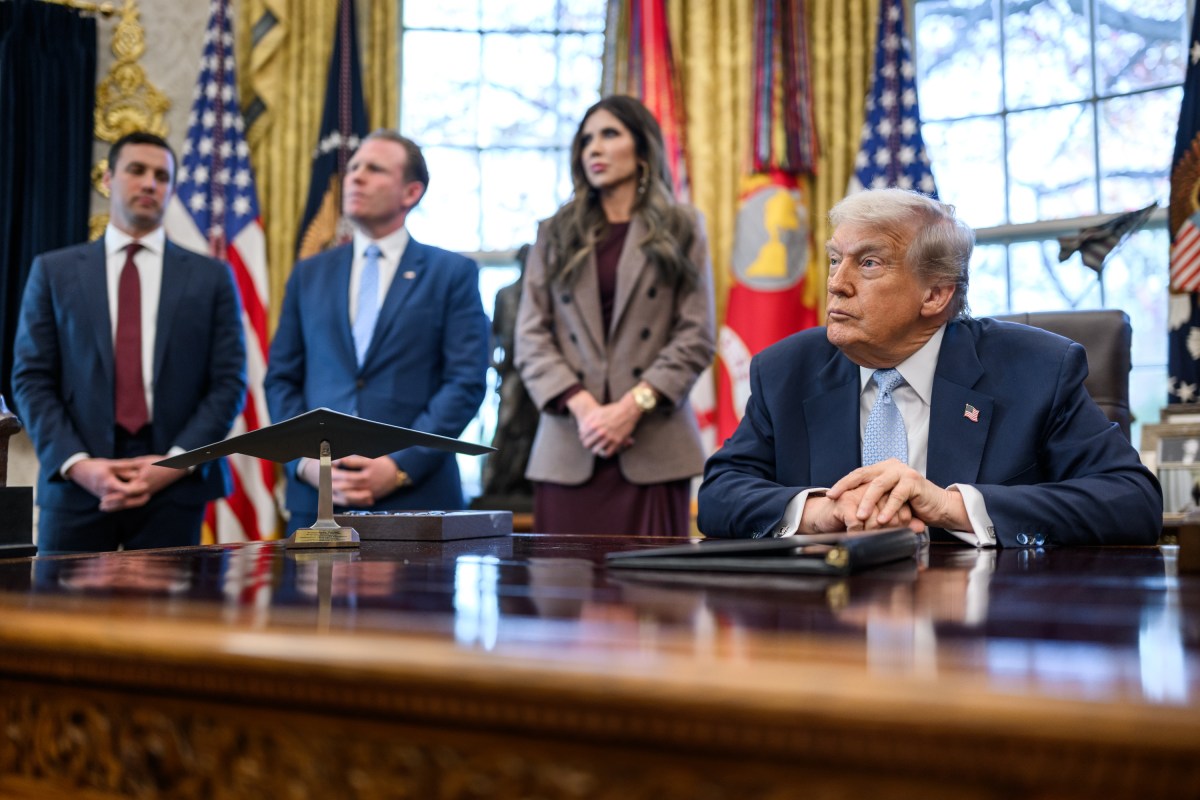 President Donald Trump answers questions from members of the media after meeting with the White House Task Force on the 2026 FIFA World Cup, Monday, November 17, 2025, in the Oval Office. (Official White House Photo by Daniel Torok)