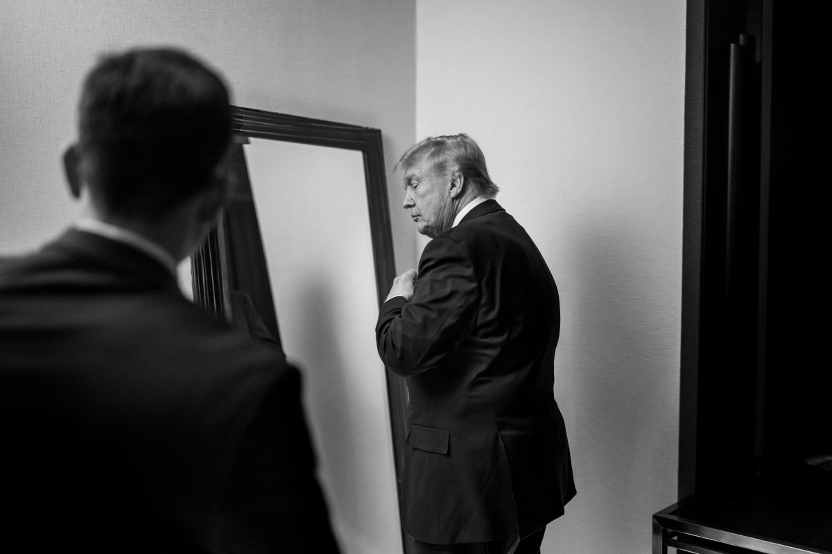 President Donald Trump prepares for his speech backstage at the McDonald’s Impact Summit, Monday, November 17, 2025, at the Westin D.C. in Washington, D.C.(Official White House Photo by Daniel Torok)