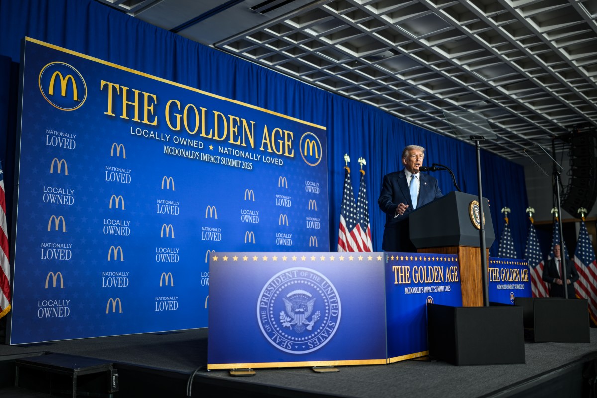 President Donald Trump delivers remarks at the McDonald’s Impact Summit, Monday, November 17, 2025, at the Westin D.C. in Washington, D.C. (Official White House Photo by Daniel Torok)