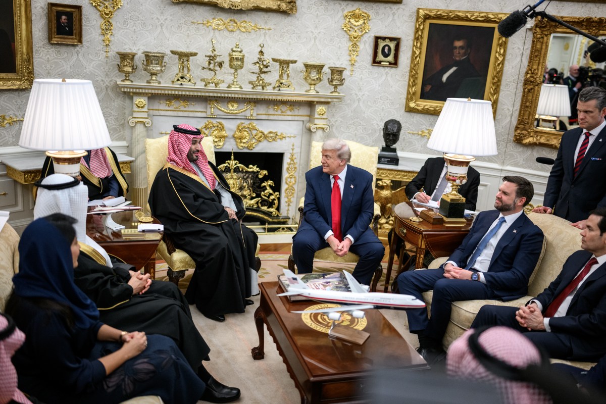 President Donald Trump participates in a bilateral meeting with Crown Prince and Prime Minister Mohammed bin Salman Al Saud of Saudi Arabia, Tuesday, November 18, 2025, in the Oval Office. (Official White House Photo by Daniel Torok)