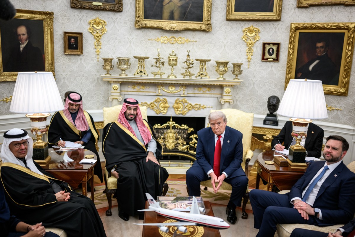 President Donald Trump participates in a bilateral meeting with Crown Prince and Prime Minister Mohammed bin Salman Al Saud of Saudi Arabia, Tuesday, November 18, 2025, in the Oval Office. (Official White House Photo by Daniel Torok)