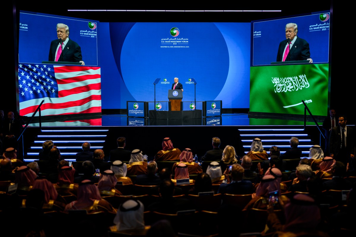 President Donald Trump delivers remarks at the U.S.-Saudi Investment Forum, Wednesday, November 19, 2025, at the John F. Kennedy Center for the Performing Arts in Washington, D.C. (Official White House Photo by Daniel Torok)