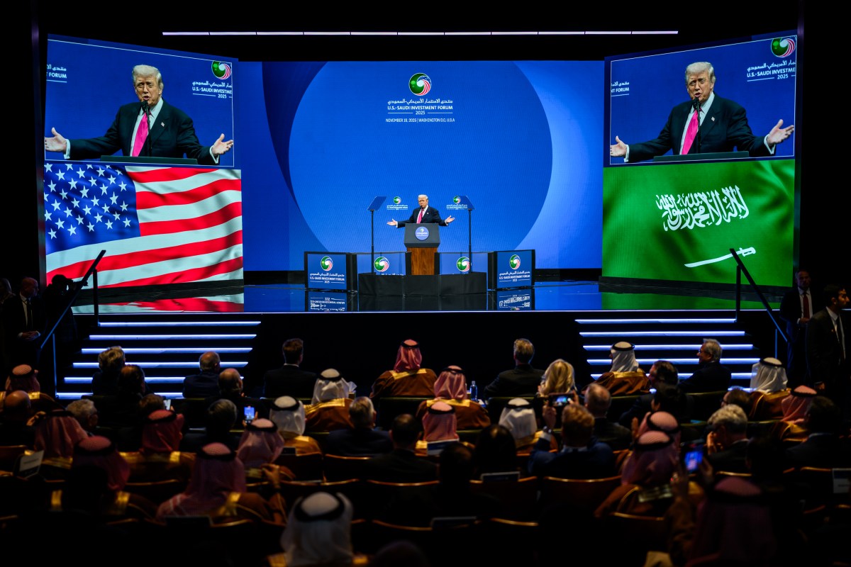 President Donald Trump delivers remarks at the U.S.-Saudi Investment Forum, Wednesday, November 19, 2025, at the John F. Kennedy Center for the Performing Arts in Washington, D.C. (Official White House Photo by Daniel Torok)