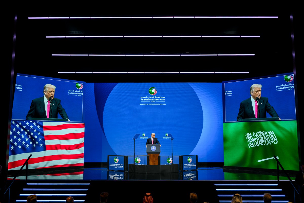 President Donald Trump delivers remarks at the U.S.-Saudi Investment Forum, Wednesday, November 19, 2025, at the John F. Kennedy Center for the Performing Arts in Washington, D.C. (Official White House Photo by Daniel Torok)
