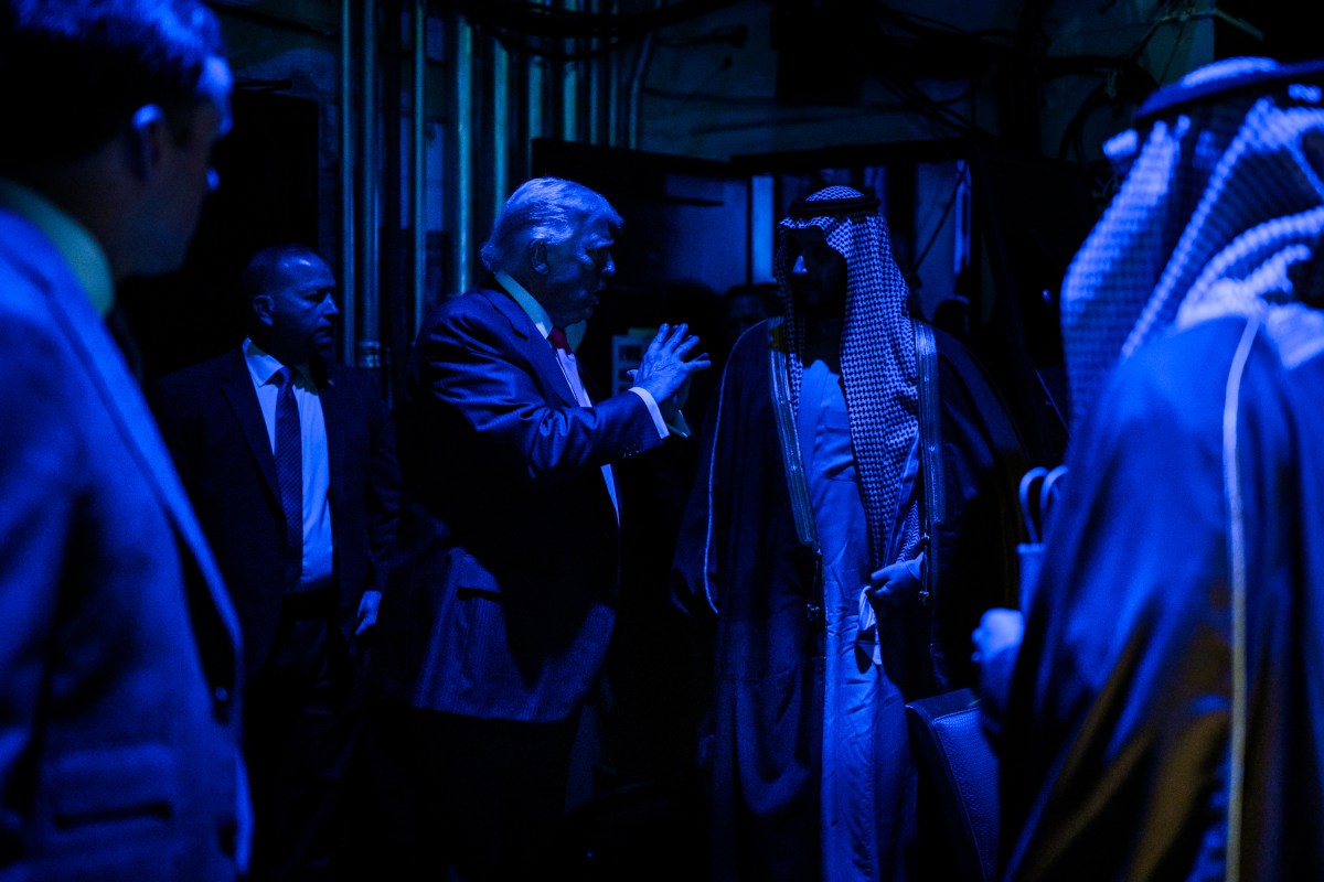 President Donald Trump and Crown Prince and Prime Minister Mohammed bin Salman Al Saud of Saudi Arabia speak backstage at the U.S.-Saudi Investment Forum, Wednesday, November 19, 2025, at the John F. Kennedy Center for the Performing Arts in Washington, D.C. (Official White House Photo by Daniel Torok)