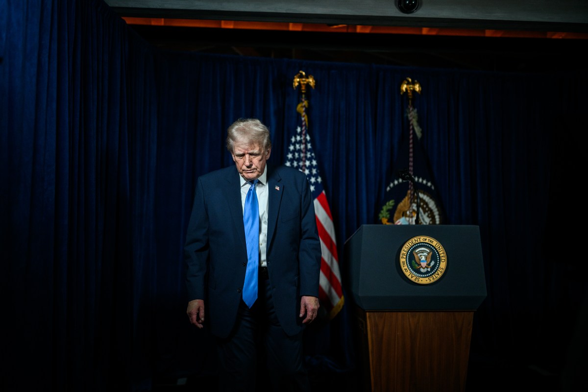 President Donald Trump addresses the nation on the shooting of two National Guard soldiers in Washington, D.C., Wednesday, November 26, 2025, from his residence in Mar-a-Lago in Palm Beach, Florida. (Official White House Photo by Daniel Torok)