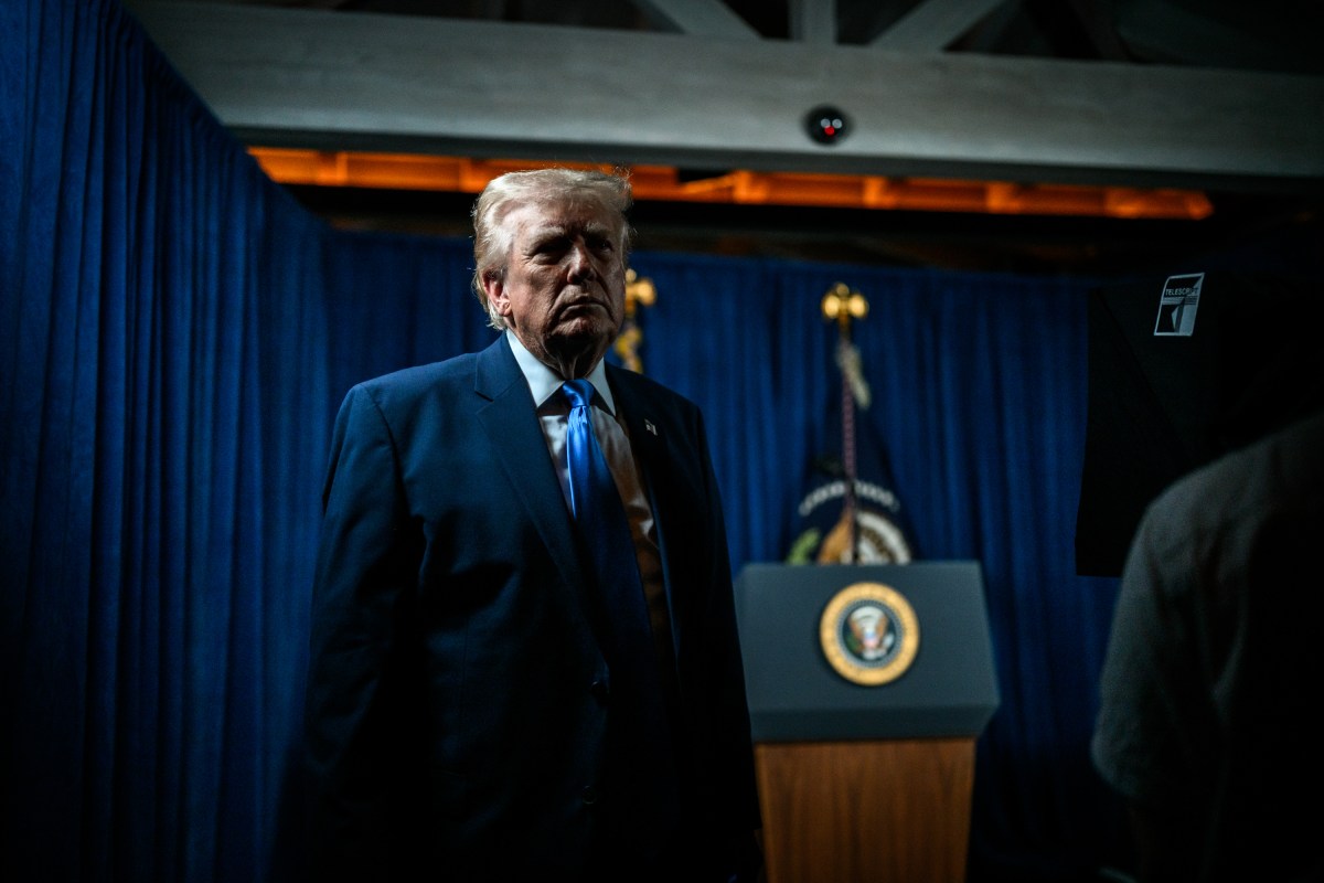 President Donald Trump addresses the nation on the shooting of two National Guard soldiers in Washington, D.C., Wednesday, November 26, 2025, from his residence in Mar-a-Lago in Palm Beach, Florida. (Official White House Photo by Daniel Torok)