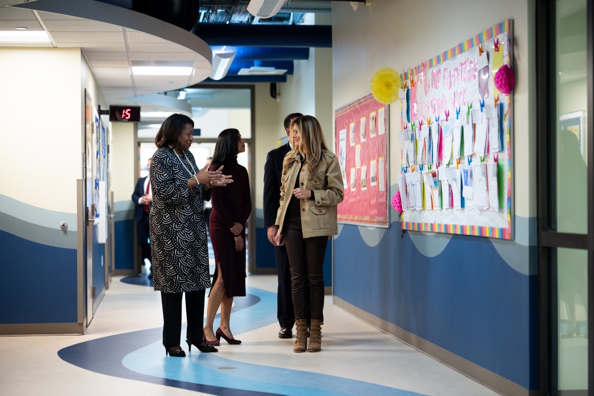 First Lady Melania Trump and Second Lady Usha Vance spend time with military members and their families to show appreciation for those who serve this holiday season at Camp Lejeune, NC and MCAS New, River, NC, Wednesday, November 19, 2025.  (Official White House Photo by Andrea Hanks)