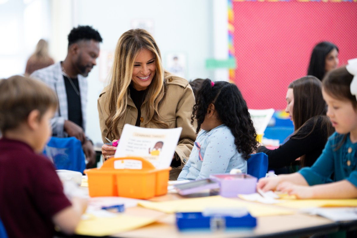 First Lady Melania Trump and Second Lady Usha Vance spend time with military members and their families to show appreciation for those who serve this holiday season at Camp Lejeune, NC and MCAS New, River, NC, Wednesday, November 19, 2025.  (Official White House Photo by Andrea Hanks)