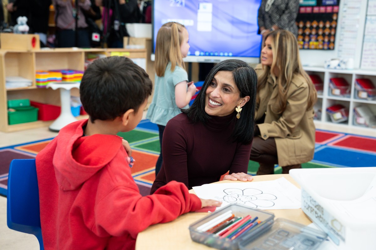 First Lady Melania Trump and Second Lady Usha Vance spend time with military members and their families to show appreciation for those who serve this holiday season at Camp Lejeune, NC and MCAS New, River, NC, Wednesday, November 19, 2025.  (Official White House Photo by Andrea Hanks)