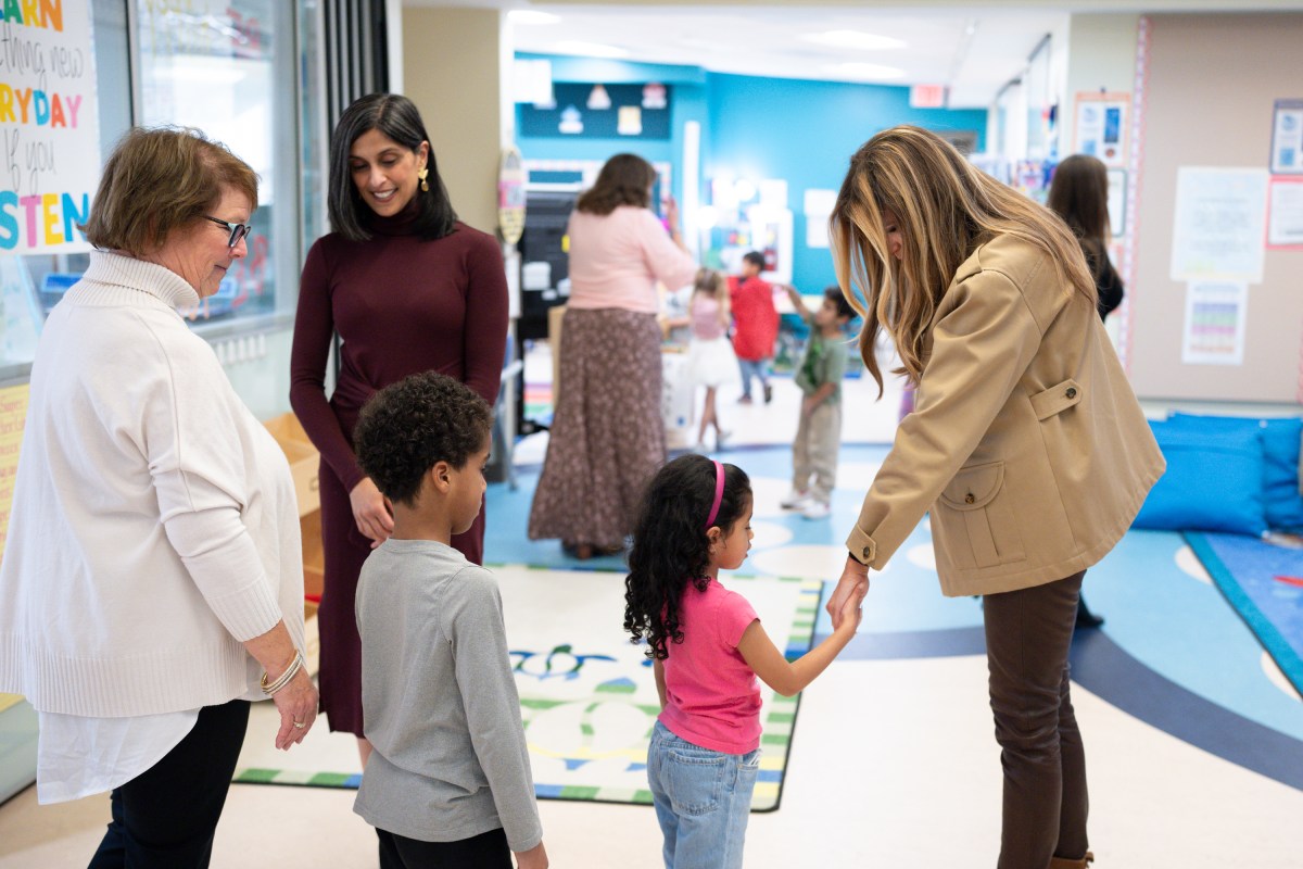 First Lady Melania Trump and Second Lady Usha Vance spend time with military members and their families to show appreciation for those who serve this holiday season at Camp Lejeune, NC and MCAS New, River, NC, Wednesday, November 19, 2025.  (Official White House Photo by Andrea Hanks)