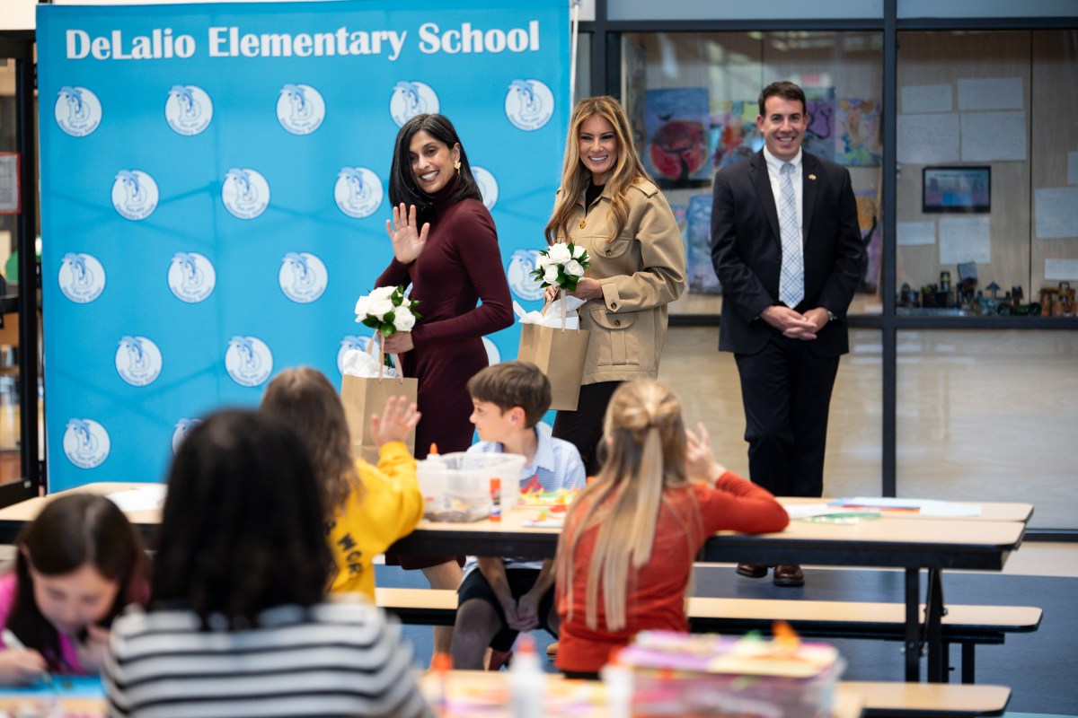 First Lady Melania Trump and Second Lady Usha Vance spend time with military members and their families to show appreciation for those who serve this holiday season at Camp Lejeune, NC and MCAS New, River, NC, Wednesday, November 19, 2025.  (Official White House Photo by Andrea Hanks)
