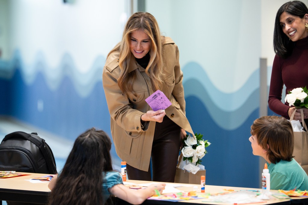 First Lady Melania Trump and Second Lady Usha Vance spend time with military members and their families to show appreciation for those who serve this holiday season at Camp Lejeune, NC and MCAS New, River, NC, Wednesday, November 19, 2025.  (Official White House Photo by Andrea Hanks)